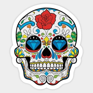 Diamond Calavera Sticker